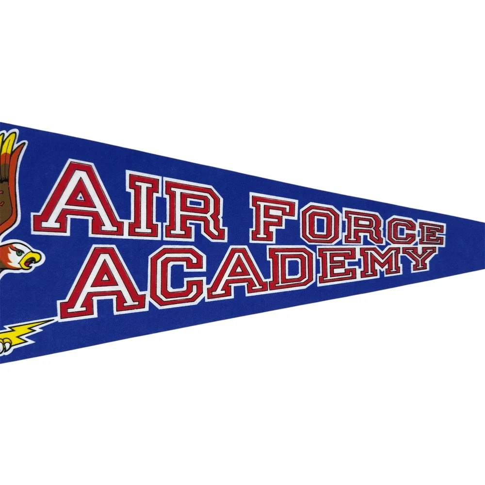Vtg‎ Air Force Academy Pennant USA Military Felt Wall Banner Late 60s Early 70s - Picture 3 of 9
